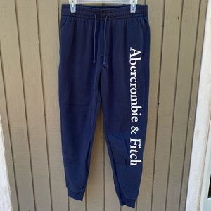 Abercrombie & Fitch Blue Logo Joggers - Small